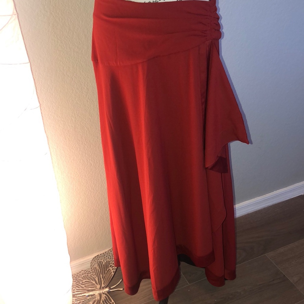 Anthropology Red Maxie skirt